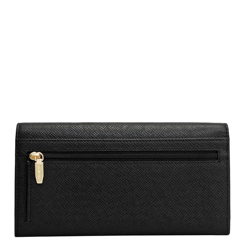 Da Milano Black Franzy Leather Ladies Wallet - Black for Women | Best Price UAE
